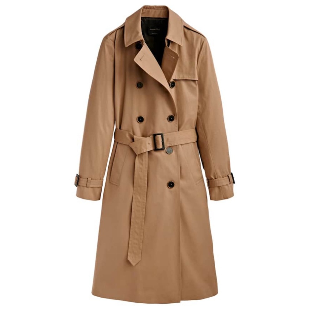 Massimo Dutti Classic cotton trench coat